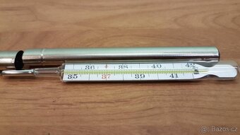 VOJENSKÝ RTUŤOVÝ TEPLOMĚR LÉKAŘSKÝ W.GERMANY 1963 - 3