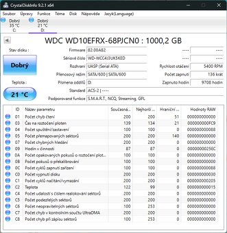 3,5" HDD NAS disk - Western Digital RED 1000GB / 1TB - 5400 - 3