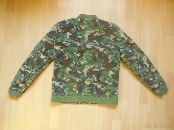 pánská Superdry khaki bunda,bomber plátno maskáč jaro L-XL - 3