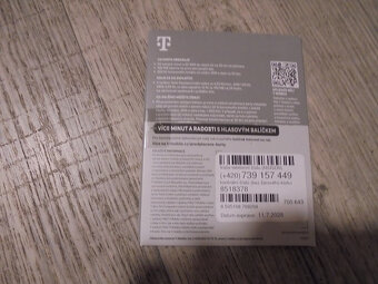 2x sim karta T-Mobile-cena za obě - 3