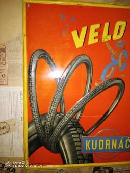 stará plechovka cedule VELO KUDRNÁČ - 3