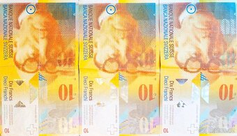 Švýcarské bankovky 100 CH a 10 CH - 3