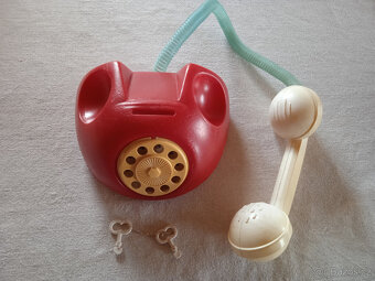 Prodám retro pokladničku dětský telefon - 3