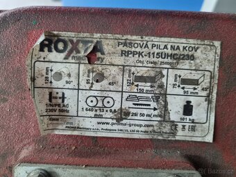 Roxta RPPK-115UHC/230 pásová pila na kov s chlazením - 3