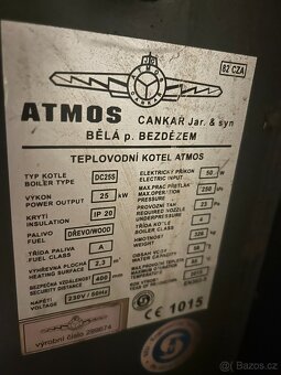Atmos kotel DC25S - bezvadný stav - SLEVA - 3