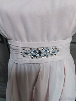 Růžové slávnostní šaty 38 - 3