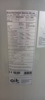 Bojler - zásobník TUV WWS 200 - TČ s dohřevem - 3