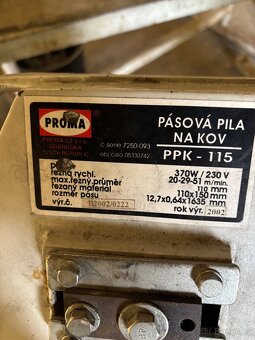 Pásová pila Proma ppk-115 - 3