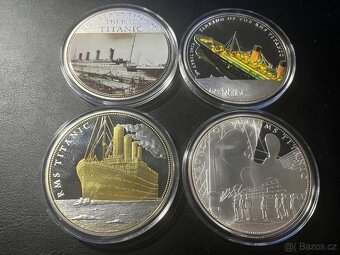 100 let Titaniku - sada 4 mincí v dřevěném pouzdře - 3