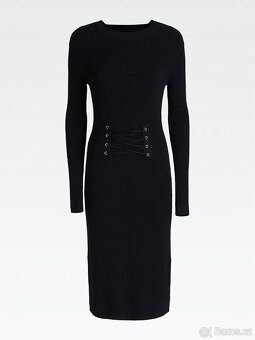Černé šaty s vázáním Guess - 3