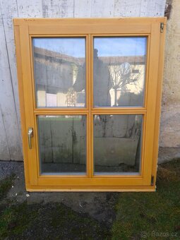 4 kusy - Dřevěné okno 99 x 124 cm - 3