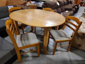 Jídelní set - oválný stůl + 4 židle - 3