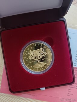 Zlatá mince 10.000kč 2018/Vznik Československa ČNB - 3