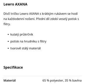 Dívčí triko vel. 152-158 NOVÉ - 3