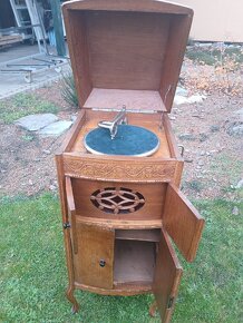 Starožitný salonní gramofon na kliku - 3