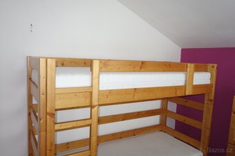 Patrová postel z masivu včetně roštů a matrací - 3