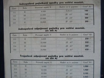 Katalog pojistek /I. republika/ - 3