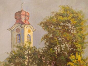 obraz S. Romych Staré Sedlo 1958, olej plátno 66x76 - 3