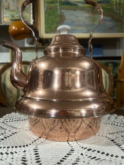 Starožitná velká měděná konvice - 3