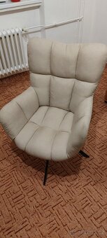 Béžové otočné křeslo - 3