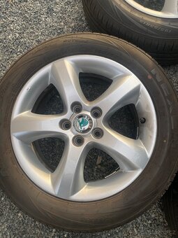 Alu kola 15” 5x100 Škoda a letní pneu 195/55/R15 - 3