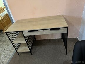 Krásný NOVÝ Psací stůl 120×60 cm mango bílá 2 zá. - 3