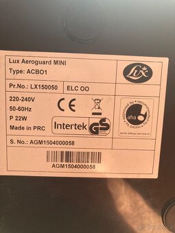 Lux Aeroguard MINI – čistička vzduchu - 3
