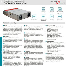 Rekuperační jednotka s EC motory, 1200 m3/h, účinnost 81-95% - 3