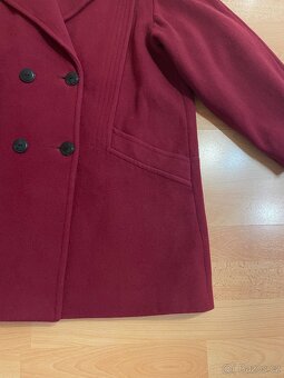 Vlněný vínový kabát - 3