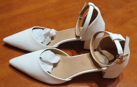 Společenské bílé boty - NOVÉ - 3