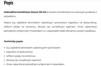 Nepromok kombinéza Ozone OZ-141 - 3