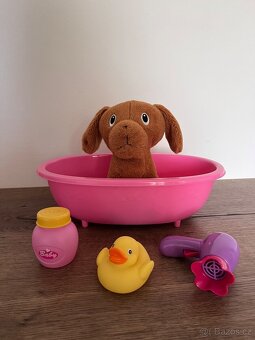 Plyšový pes + vanička + doplňky - 3