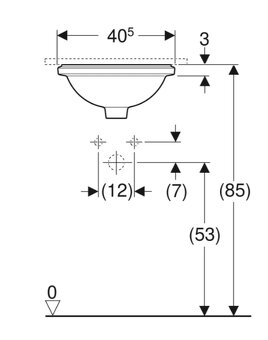 Umyvadlo Geberit Variform 33 cm - 3