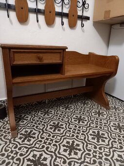 Rustikální lavice se šuplíkem - 3