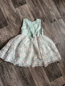 Zeleno-bílé šaty, vel. 4 - 5 let - 3