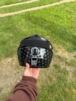 Motokrosová helma ROCKSTAR + brýle HI-TEC velikost L - 3