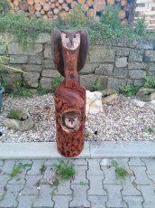 dekorace dřevěná sova vyřezávaná motorovou pilou - 3