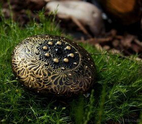 Mandala "Gold-Black" DotArt, akryl - 3