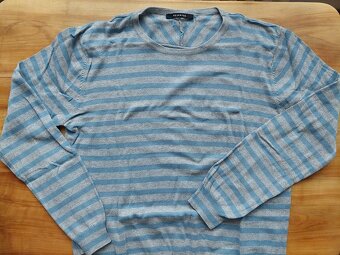 Zánovní pánský svetr šedý a modrý, šedo-modrý - SLEVA - 3