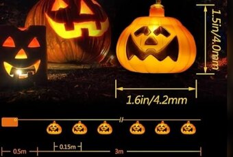 Dýně - světelný řetěz - 3