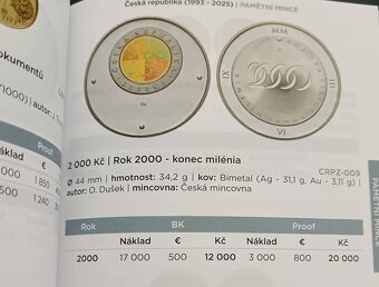 2000kč ČNB konec Milénia 2000 Zlato/Stříbro - 3