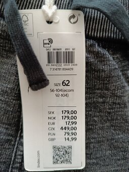 Tepláky vel. 62, styl denim - 3