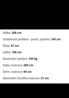 ZDARMA DOPRAVA vyvýšená patrová postel ikea. Možno i matraci - 3