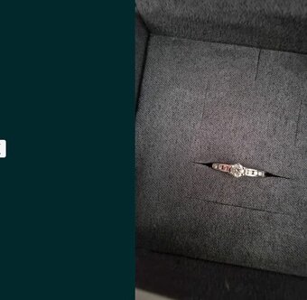 Zásnubní prsten z bílého zlata 14K s diamanty – Brno - 3