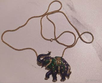 Řetízek s přívěskem sloník 1950-70 - 3