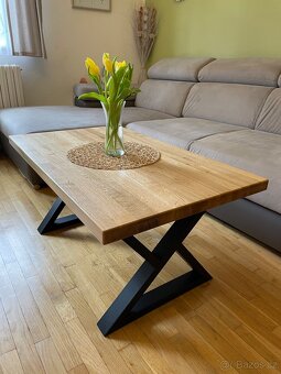 Prodám industriální konferenční stůl český dub, top kvalita - 3