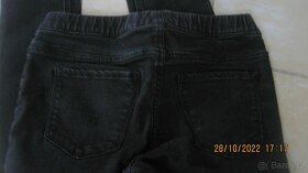Kalhoty, džíny H&M, černé, vel. 122, trika - 3