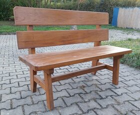 Dřevěná zahradní lavice - 3