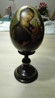Malované, lakované, dřevěné vajíčko - passion egg - 3