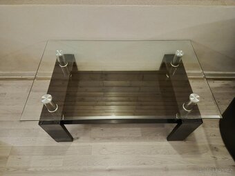 Prodám skleněný konferenční stolek 100/60/45cm š/h/v - 3